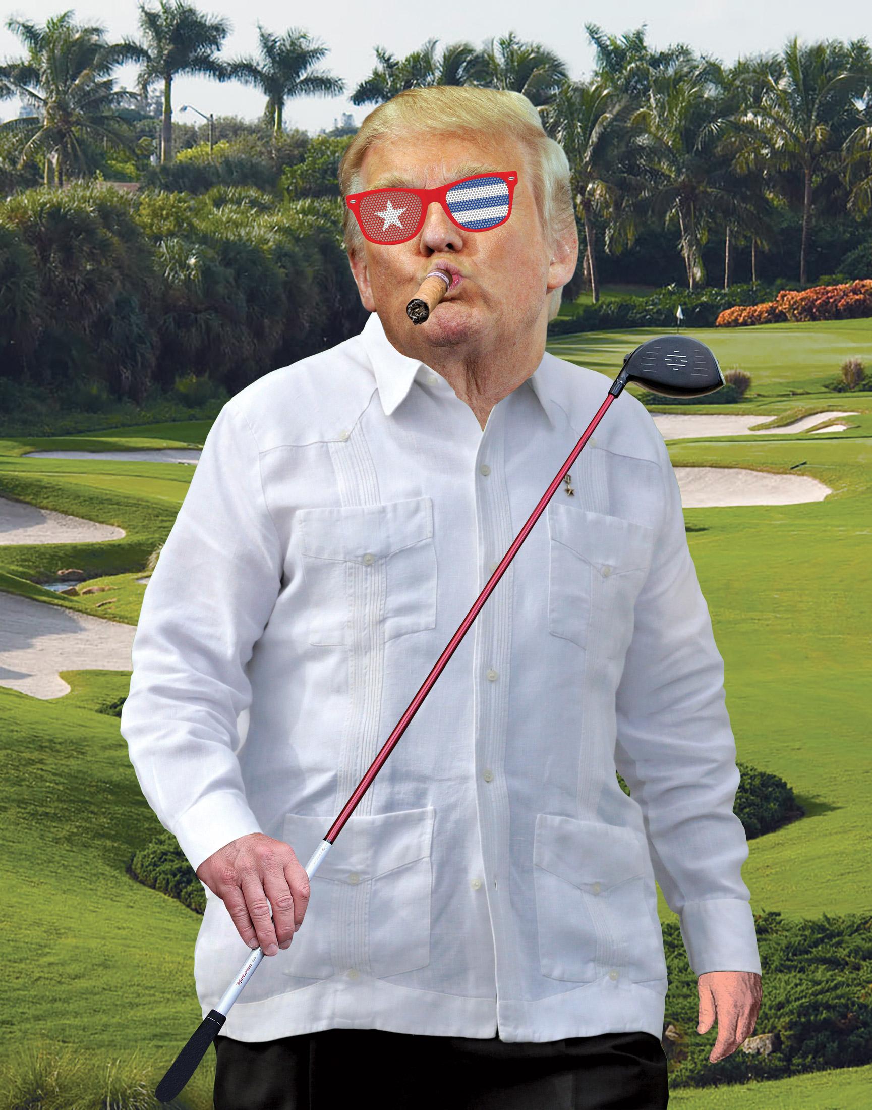 A person with a cigar and a golf club

AI-generated content may be incorrect.