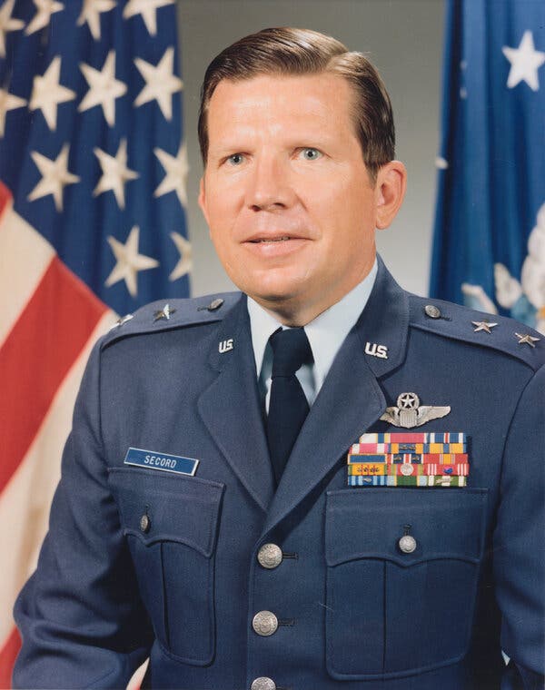 A portrait of Mr. Secord in his military uniform.