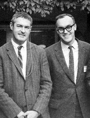 1961: From left, Dr. Timothy Leary and Dr. Richard Alpert at Harvard University.