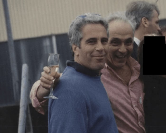 An undated photo of Jeffrey Epstein with Leslie Wexner