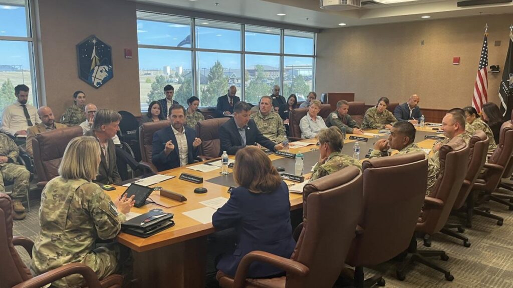 Congressman Crow leads discussion at Future of Buckley Task Force Meeting