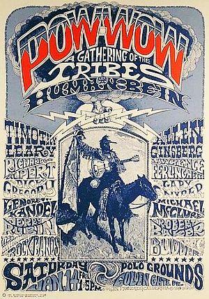 One version of poster advertising the Jan 14, 1966 “Human Be-In” in San Francisco’s Golden Gate Park.