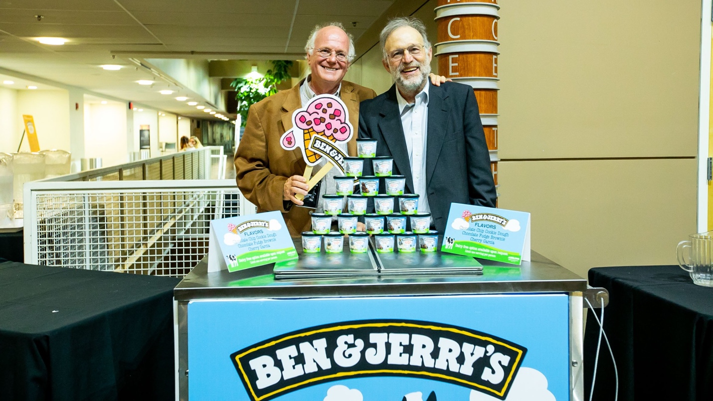 Ben & Jerry's founders at Adelphi University.