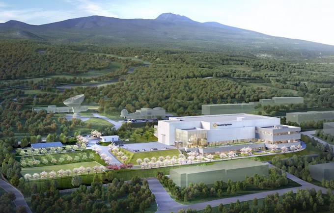 An artist's rendering of the 'Jeju Space Center' built by Hanwha Systems at Hawon Techno Campus in Jeju Island. Courtesy of Hanwha Systems