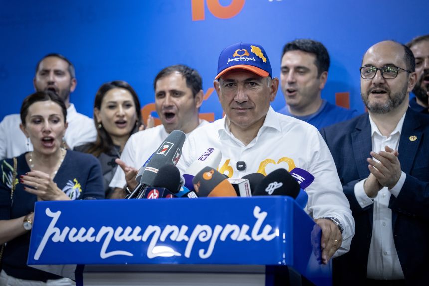Armenian Prime Minister Nikol Pashinyan declared victory in the parliamentary elections early Monday morning.