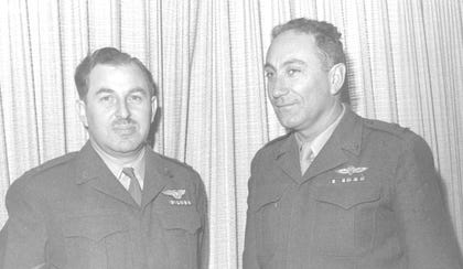 Chaim Herzog, left, and Meir Amit, then major generals in the Israel Defense Forces, 1962.