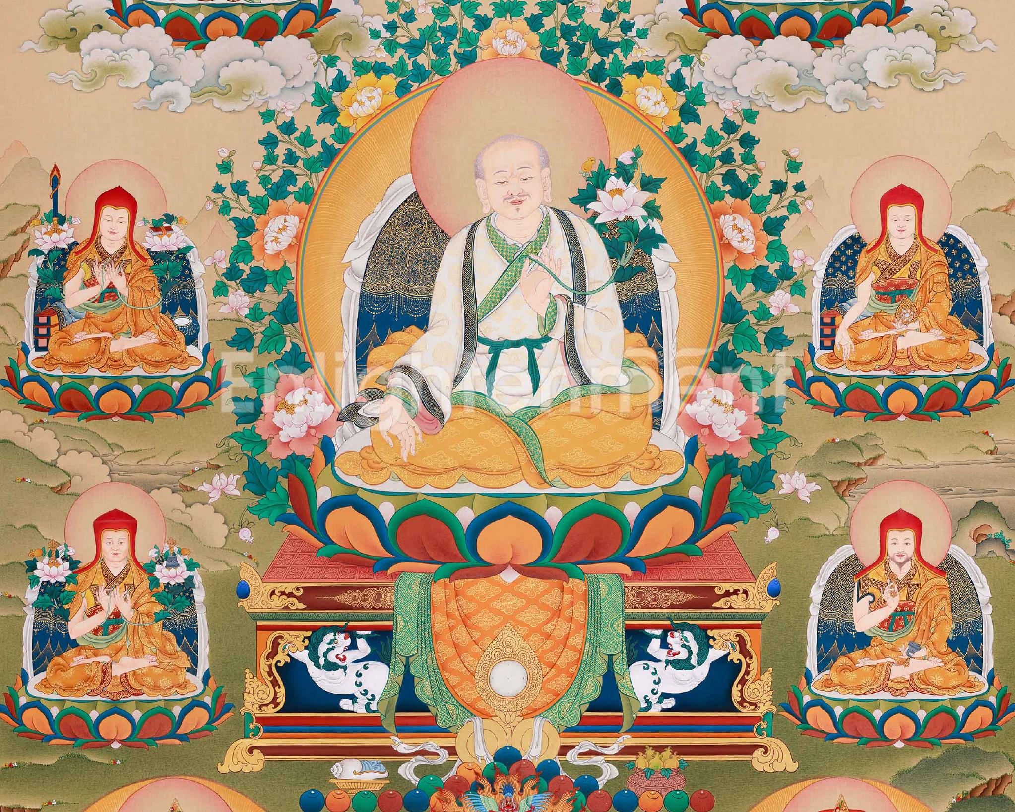 Special Thangka of Sakya Masters: A Sacred Lineage of Buddhist Traditi