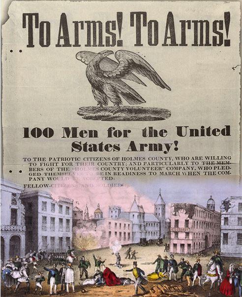 A poster with a picture of a military parade

AI-generated content may be incorrect.