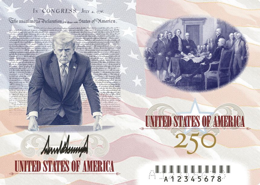 This rendering of an American passport was posted to President Donald Trump’s Truth Social account on Friday, June 26, 2026. The post read, “The U.S.A.’s New Passport, which says, ‘Welcome, but be good!’ President DJT.”