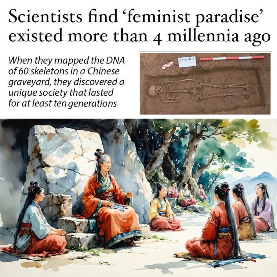 A group of women sitting on a stoneAI-generated content may be incorrect.