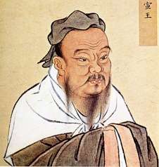 a painting of Confucius