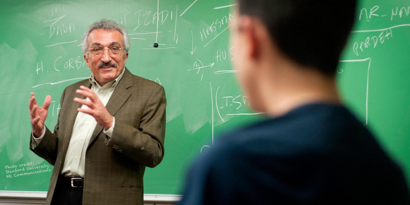 Abbas Milani and student
