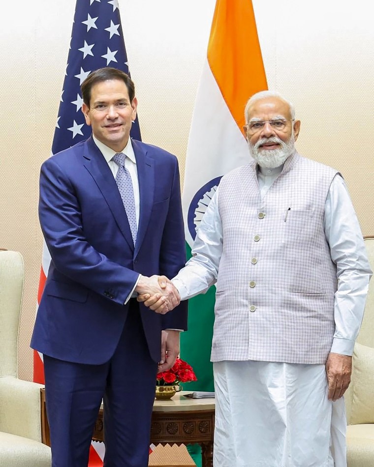 U.S. Secretary of State Marco Rubio and Indian Prime Minister Narendra Modi.