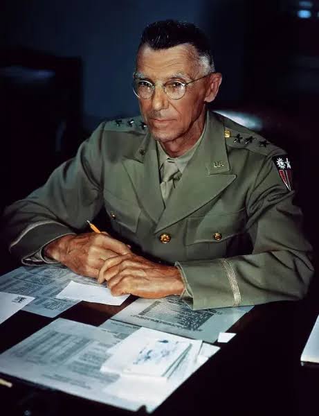 Prints of General Joseph Stilwell Sitting at Desk