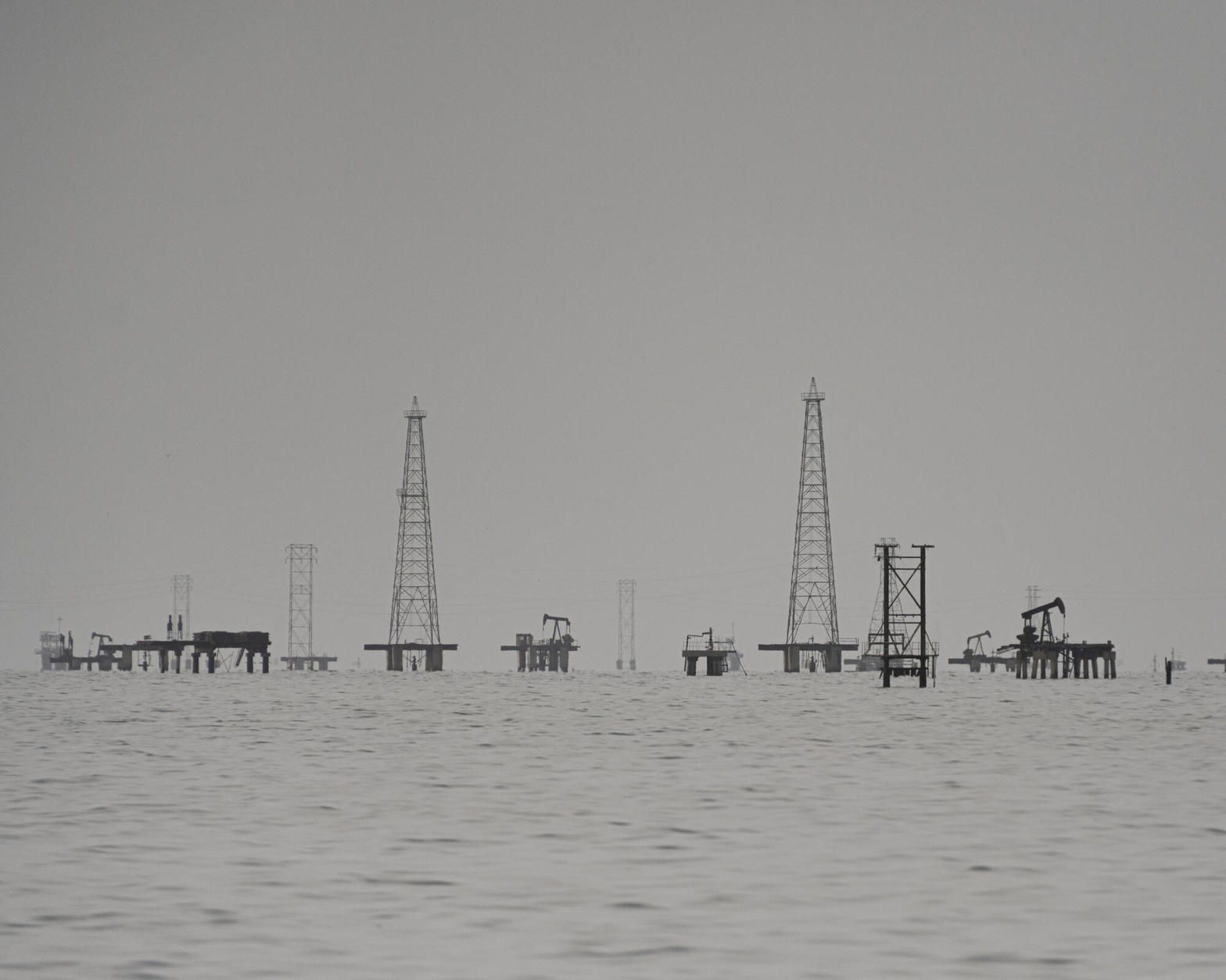 Oil platforms on Lake Maracaibo
